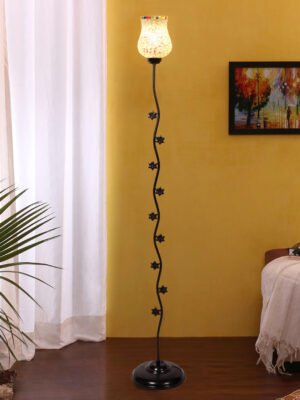 Ambika Home Valencia Luxe Multi Shade Premium Iron Floor Lamp with Iron Base & Powder Coated Finish | E27 Holder Included Bulb